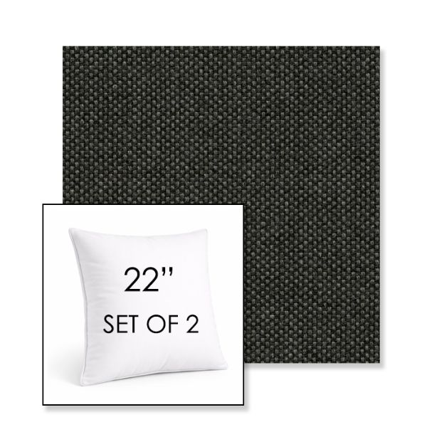 Picture of Source Fogo | Set of 2 | Sunbrella 22" Square Outdoor Throw Pillows with Premium Inserts