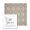 Picture of Spinner Diamond Pebble | Set of 2 | Sunbrella 22" Square Outdoor Throw Pillows with Premium Inserts
