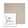 Picture of Switch Flax | Set of 2 | Sunbrella 22" Square Outdoor Throw Pillows with Premium Inserts