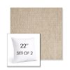 Picture of Tailored Putty | Set of 2 | Sunbrella 22" Square Outdoor Throw Pillows with Premium Inserts