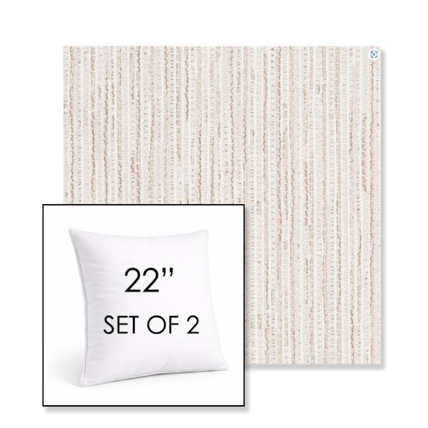 Picture of Tectonic Parchment | Set of 2 | Sunbrella 22" Square Outdoor Throw Pillows with Premium Inserts