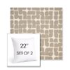 Picture of Toggle Driftwood | Set of 2 | Sunbrella 22" Square Outdoor Throw Pillows with Premium Inserts