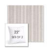 Picture of Tranquil Linen | Set of 2 | Sunbrella 22" Square Outdoor Throw Pillows with Premium Inserts