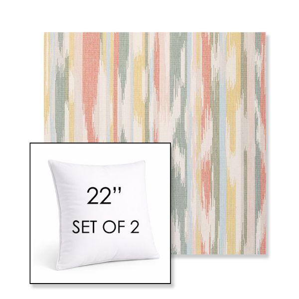 Picture of Transformation Garden | Set of 2 | Sunbrella 22" Square Outdoor Throw Pillows with Premium Inserts