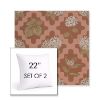 Picture of Trellis Primrose | Set of 2 | Sunbrella 22" Square Outdoor Throw Pillows with Premium Inserts