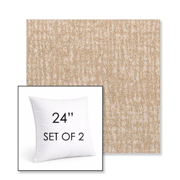 Picture of Abstraction Camel | Set of 2 | Sunbrella 24" Square Outdoor Throw Pillows with Premium Inserts