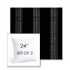 Picture of Caper Onyx | Set of 2 | Sunbrella 24" Square Outdoor Throw Pillows with Premium Inserts