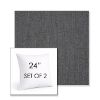 Picture of Cast Charcoal | Set of 2 | Sunbrella 24" Square Outdoor Throw Pillows with Premium Inserts