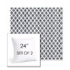 Picture of Detail Navy | Set of 2 | Sunbrella 24" Square Outdoor Throw Pillows with Premium Inserts