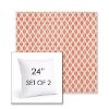 Picture of Detail Persimmon | Set of 2 | Sunbrella 24" Square Outdoor Throw Pillows with Premium Inserts