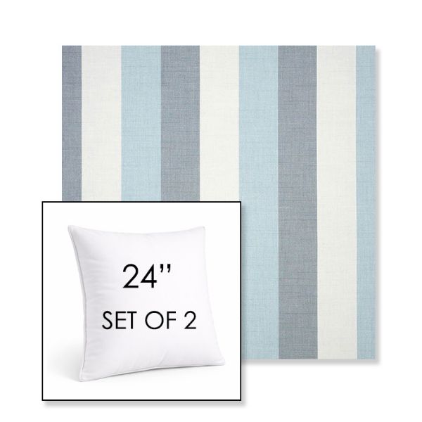 Picture of Direction Dew | Set of 2 | Sunbrella 24" Square Outdoor Throw Pillows with Premium Inserts