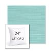 Picture of Dupione Celeste | Set of 2 | Sunbrella 24" Square Outdoor Throw Pillows with Premium Inserts