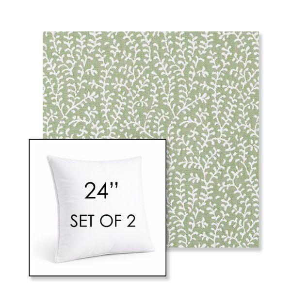 Picture of Eberly Spring | Set of 2 | Sunbrella 24" Square Outdoor Throw Pillows with Premium Inserts