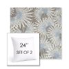 Picture of Etta Vapor | Set of 2 | Sunbrella 24" Square Outdoor Throw Pillows with Premium Inserts