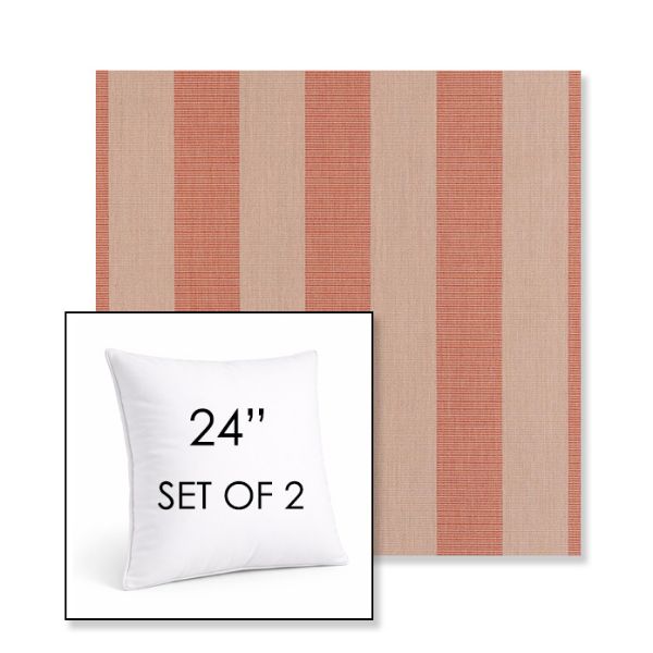 Picture of Expressive Blush | Set of 2 | Sunbrella 24" Square Outdoor Throw Pillows with Premium Inserts
