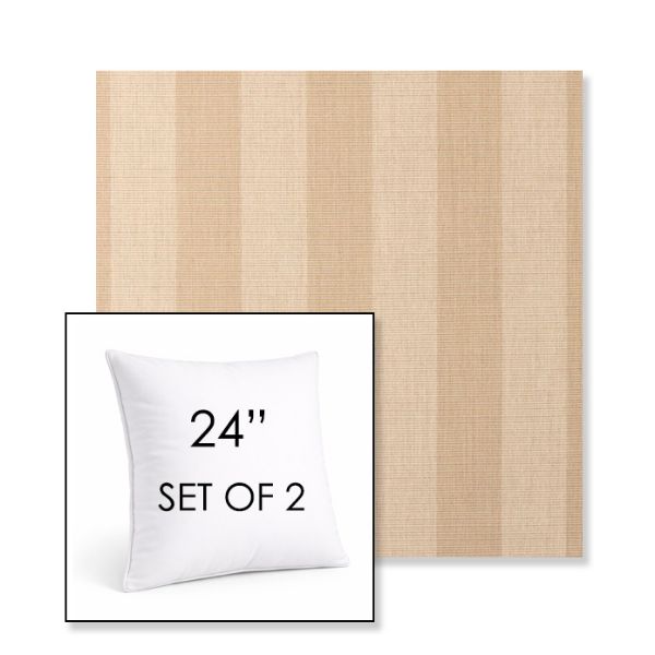 Picture of Expressive Sparrow | Set of 2 | Sunbrella 24" Square Outdoor Throw Pillows with Premium Inserts