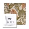 Picture of Fernie Mimosa | Set of 2 | Sunbrella 24" Square Outdoor Throw Pillows with Premium Inserts
