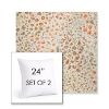 Picture of Flora Sunset | Set of 2 | Sunbrella 24" Square Outdoor Throw Pillows with Premium Inserts