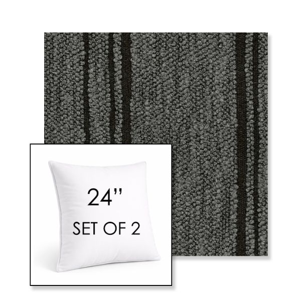 Picture of Harvest Basalt | Set of 2 | Sunbrella 24" Square Outdoor Throw Pillows with Premium Inserts
