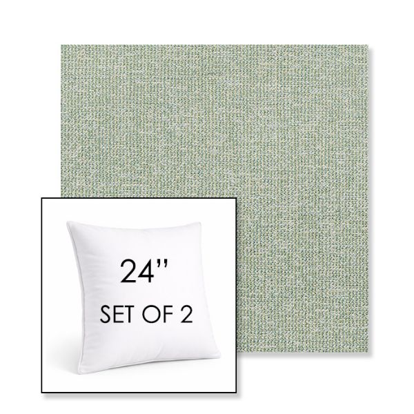 Picture of Kismet Moss | Set of 2 | Sunbrella 24" Square Outdoor Throw Pillows with Premium Inserts