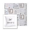 Picture of Labyrinth Cloud | Set of 2 | Sunbrella 24" Square Outdoor Throw Pillows with Premium Inserts