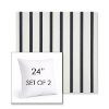 Picture of Lido Indigo | Set of 2 | Sunbrella 24" Square Outdoor Throw Pillows with Premium Inserts