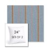 Picture of Linger Slate | Set of 2 | Sunbrella 24" Square Outdoor Throw Pillows with Premium Inserts