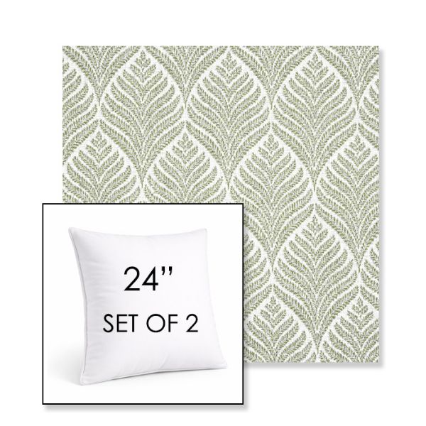 Picture of Linnaeus Spring | Set of 2 | Sunbrella 24" Square Outdoor Throw Pillows with Premium Inserts