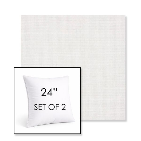 Picture of Linville Snow | Set of 2 | Sunbrella 24" Square Outdoor Throw Pillows with Premium Inserts