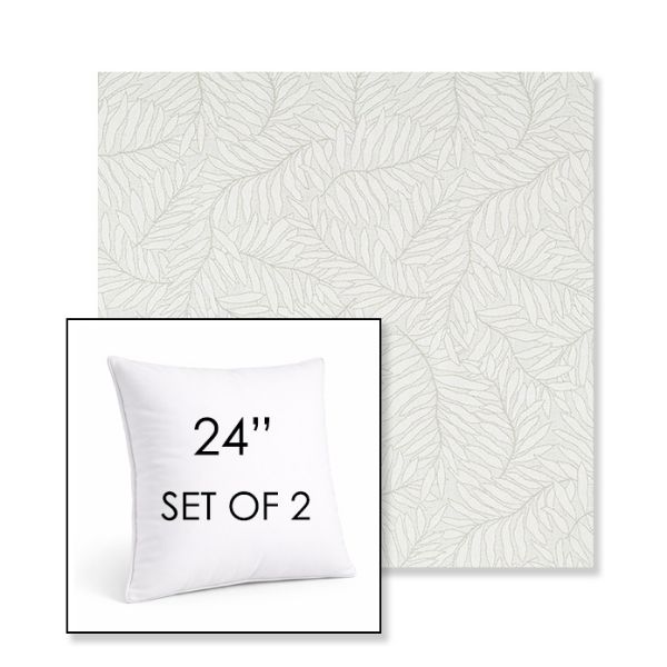Picture of Lively Sage | Set of 2 | Sunbrella 24" Square Outdoor Throw Pillows with Premium Inserts