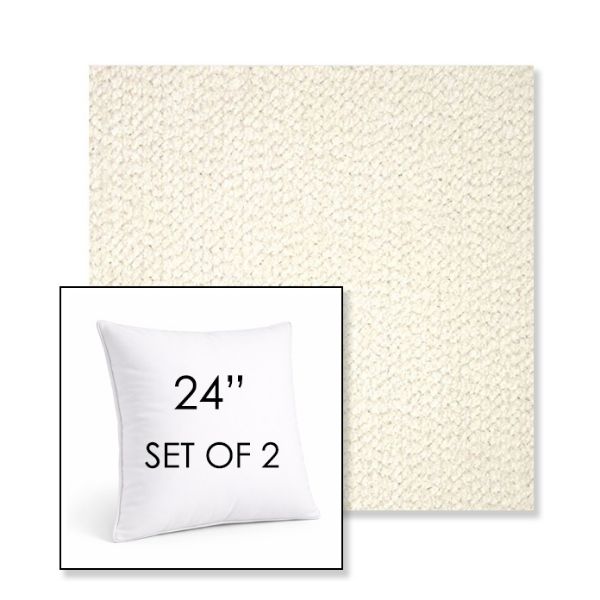 Picture of Margo Snow | Set of 2 | Sunbrella 24" Square Outdoor Throw Pillows with Premium Inserts