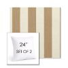 Picture of Maxim Heather Beige | Set of 2 | Sunbrella 24" Square Outdoor Throw Pillows with Premium Inserts