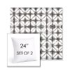 Picture of Midori Stone | Set of 2 | Sunbrella 24" Square Outdoor Throw Pillows with Premium Inserts