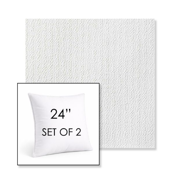 Picture of Momento Snow | Set of 2 | Sunbrella 24" Square Outdoor Throw Pillows with Premium Inserts