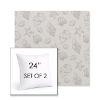 Picture of Nantucket Fossil | Set of 2 | Sunbrella 24" Square Outdoor Throw Pillows with Premium Inserts