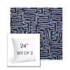 Picture of Nema Lazuli | Set of 2 | Sunbrella 24" Square Outdoor Throw Pillows with Premium Inserts