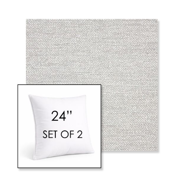 Picture of Nurture Pebble | Set of 2 | Sunbrella 24" Square Outdoor Throw Pillows with Premium Inserts
