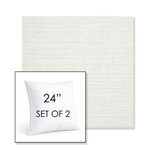 Picture of Piazza Cloud | Set of 2 | Sunbrella 24" Square Outdoor Throw Pillows with Premium Inserts