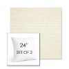 Picture of Piazza Parchment | Set of 2 | Sunbrella 24" Square Outdoor Throw Pillows with Premium Inserts