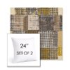 Picture of Pop Corn | Set of 2 | Sunbrella 24" Square Outdoor Throw Pillows with Premium Inserts