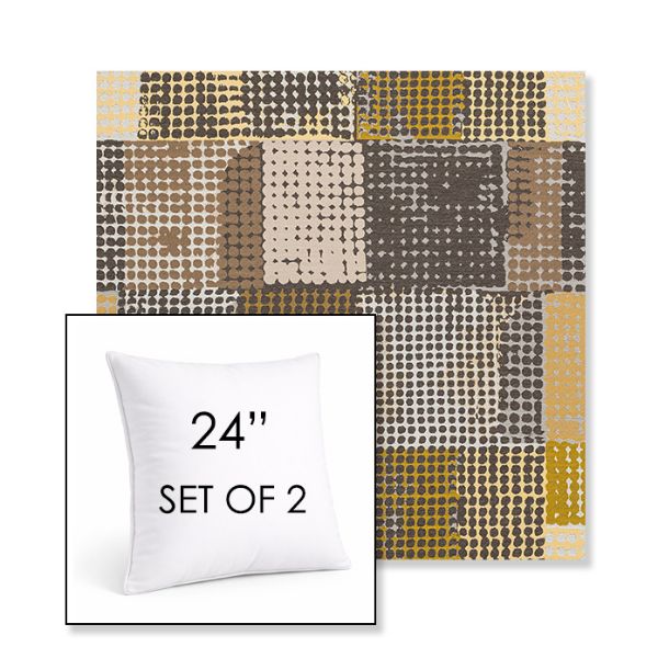 Picture of Pop Corn | Set of 2 | Sunbrella 24" Square Outdoor Throw Pillows with Premium Inserts