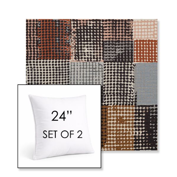 Picture of Pop Punchcard | Set of 2 | Sunbrella 24" Square Outdoor Throw Pillows with Premium Inserts