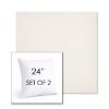 Picture of Posh Snow | Set of 2 | Sunbrella 24" Square Outdoor Throw Pillows with Premium Inserts