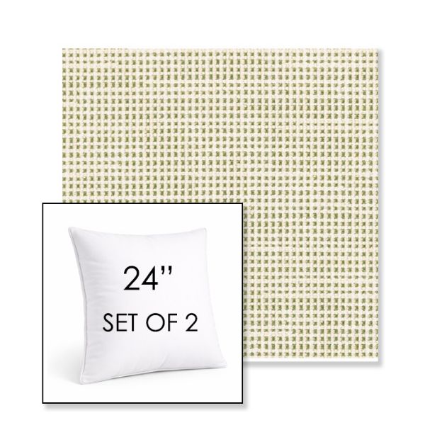 Picture of Rest Meadow | Set of 2 | Sunbrella 24" Square Outdoor Throw Pillows with Premium Inserts