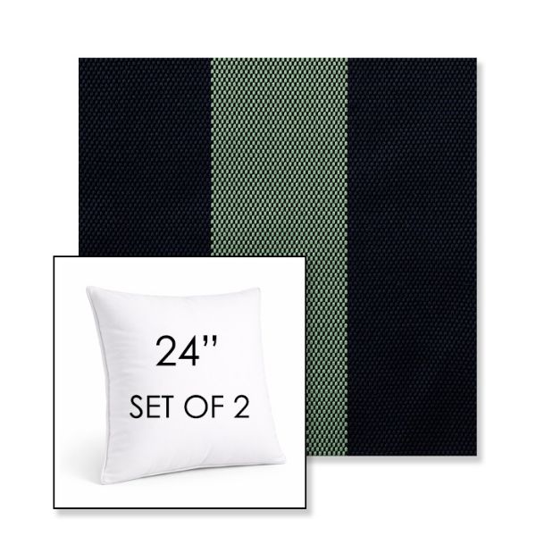 Picture of Rothko Mint Julep | Set of 2 | Sunbrella 24" Square Outdoor Throw Pillows with Premium Inserts