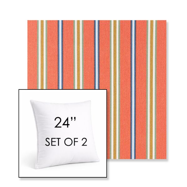 Picture of Saltillo Sedona | Set of 2 | Sunbrella 24" Square Outdoor Throw Pillows with Premium Inserts