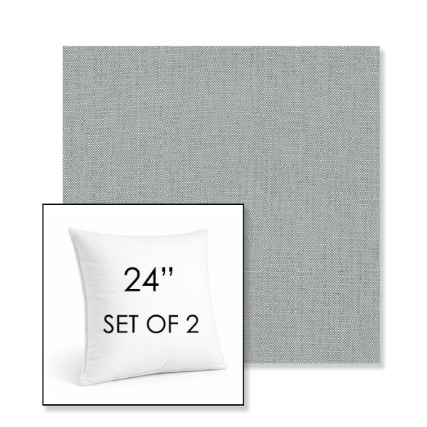 Picture of Savane Whisper | Set of 2 | Sunbrella 24" Square Outdoor Throw Pillows with Premium Inserts