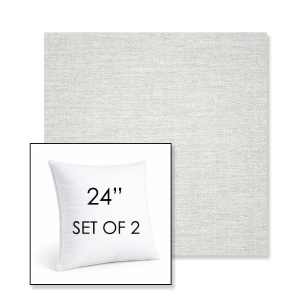 Picture of Switch Snow | Set of 2 | Sunbrella 24" Square Outdoor Throw Pillows with Premium Inserts