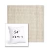 Picture of Tailored Snow | Set of 2 | Sunbrella 24" Square Outdoor Throw Pillows with Premium Inserts