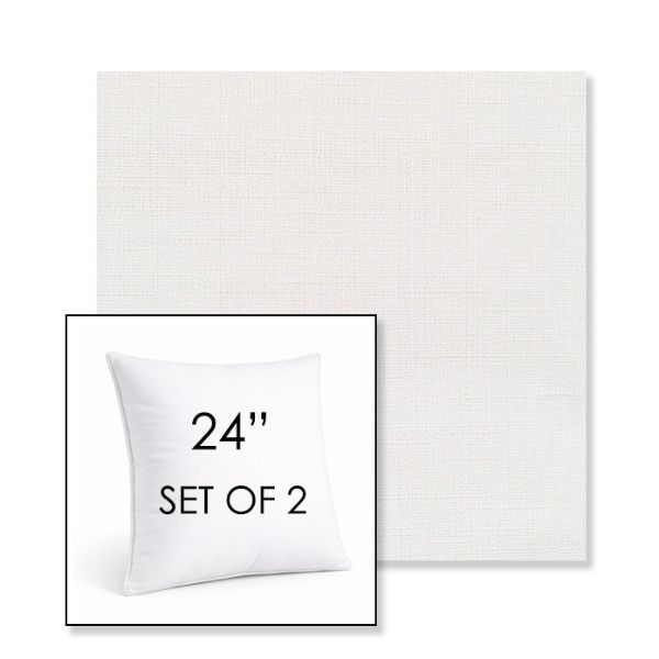 Picture of Willa Snow | Set of 2 | Sunbrella 24" Square Outdoor Throw Pillows with Premium Inserts
